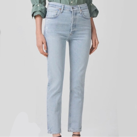 Citizens Of Humanity Jolene Cropped Slim Jeans Sz 23 - Picture 8 of 8